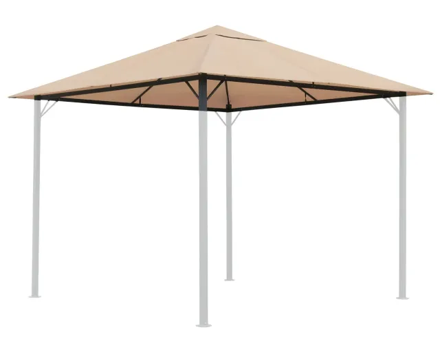 QUICK STAR tetto gazebo 3x3 m 297x297 cm beige ventilato