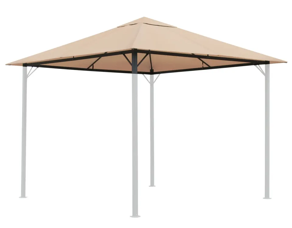 QUICK STAR tetto gazebo 3x3 m 297x297 cm beige ventilato