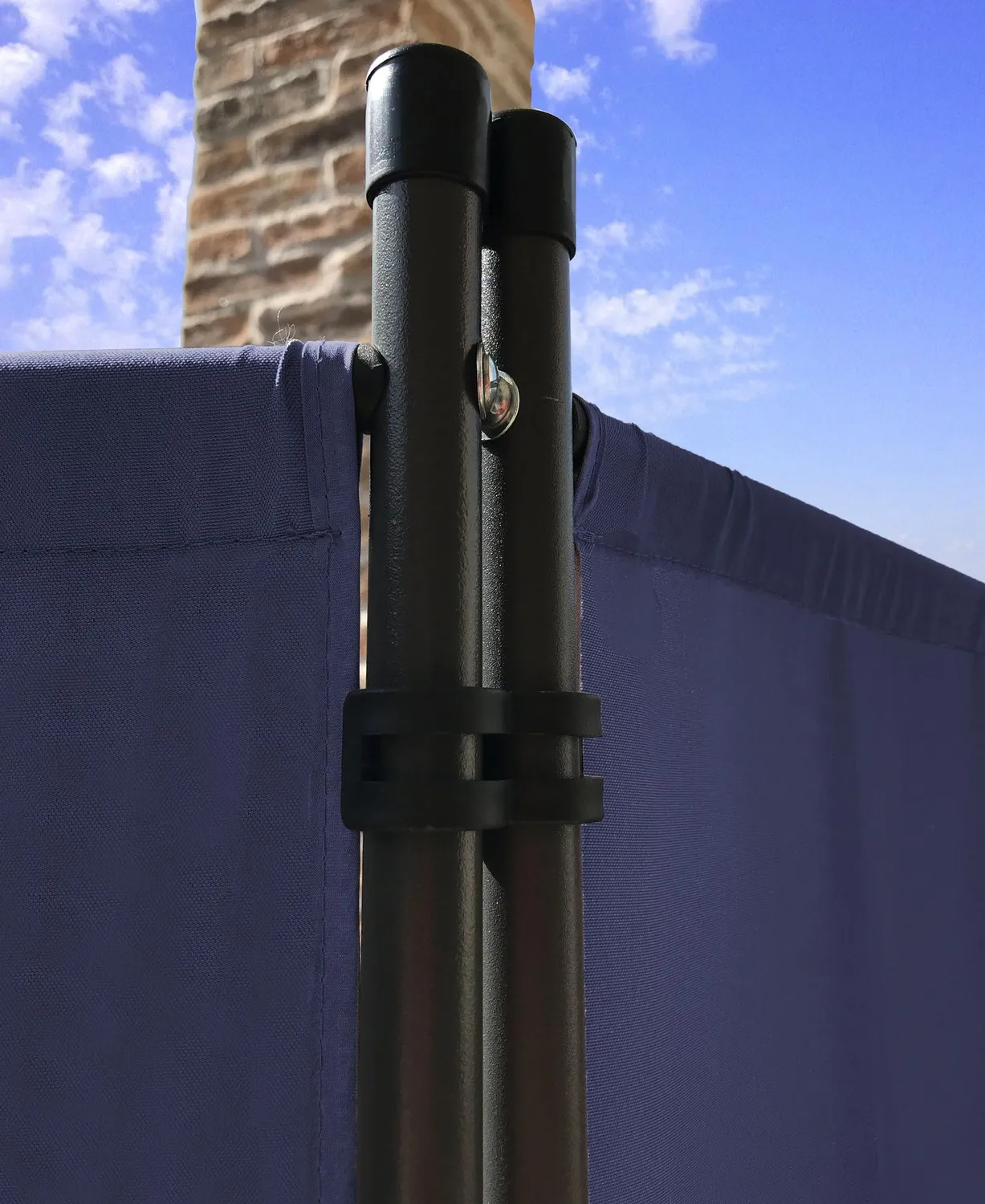 Quick Star 170x165 cm Paravento 3 Ante Blu 2 Pezzi