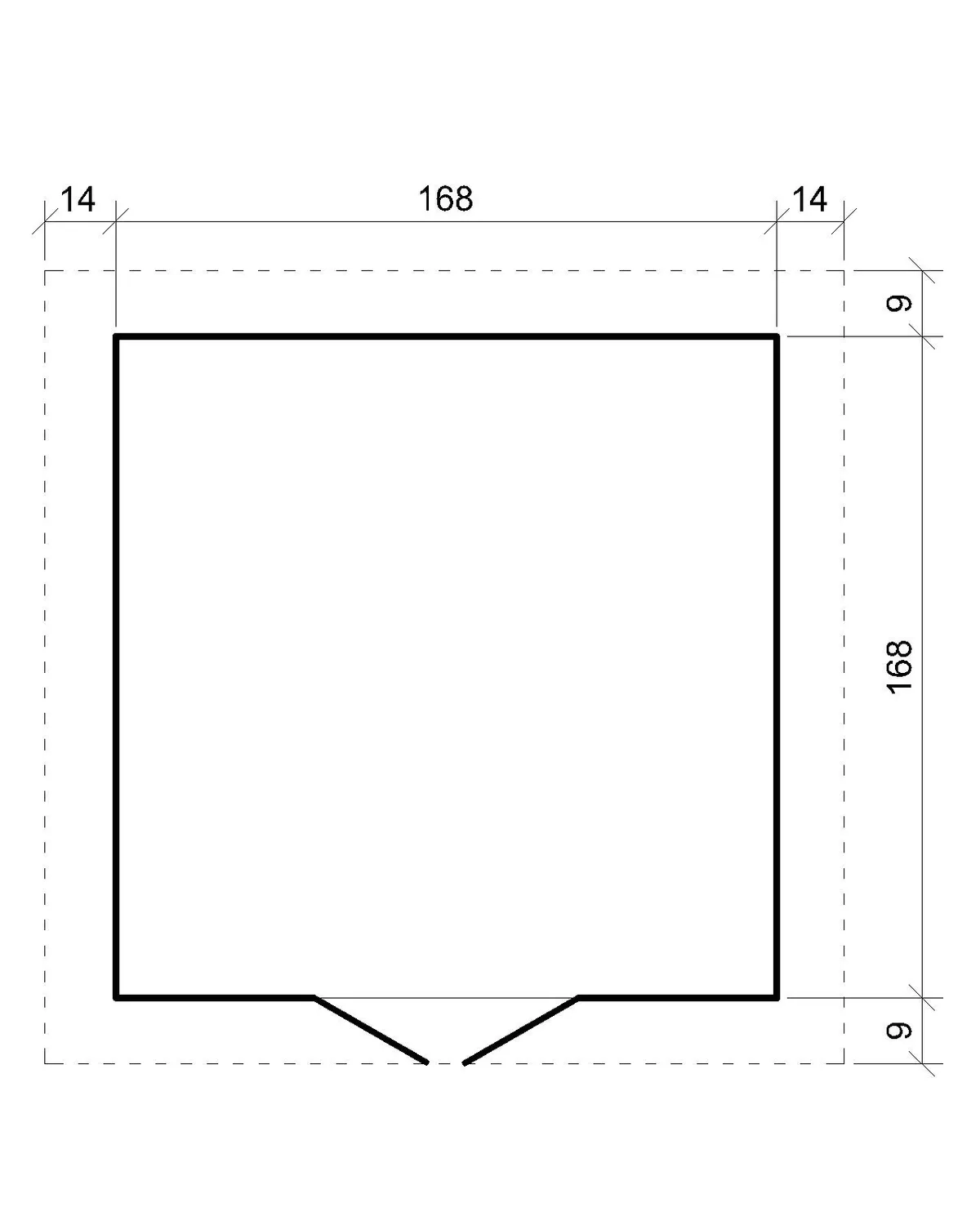 Timbela M320C1 casetta legno 180x180 cm 2,82 mq pavimento