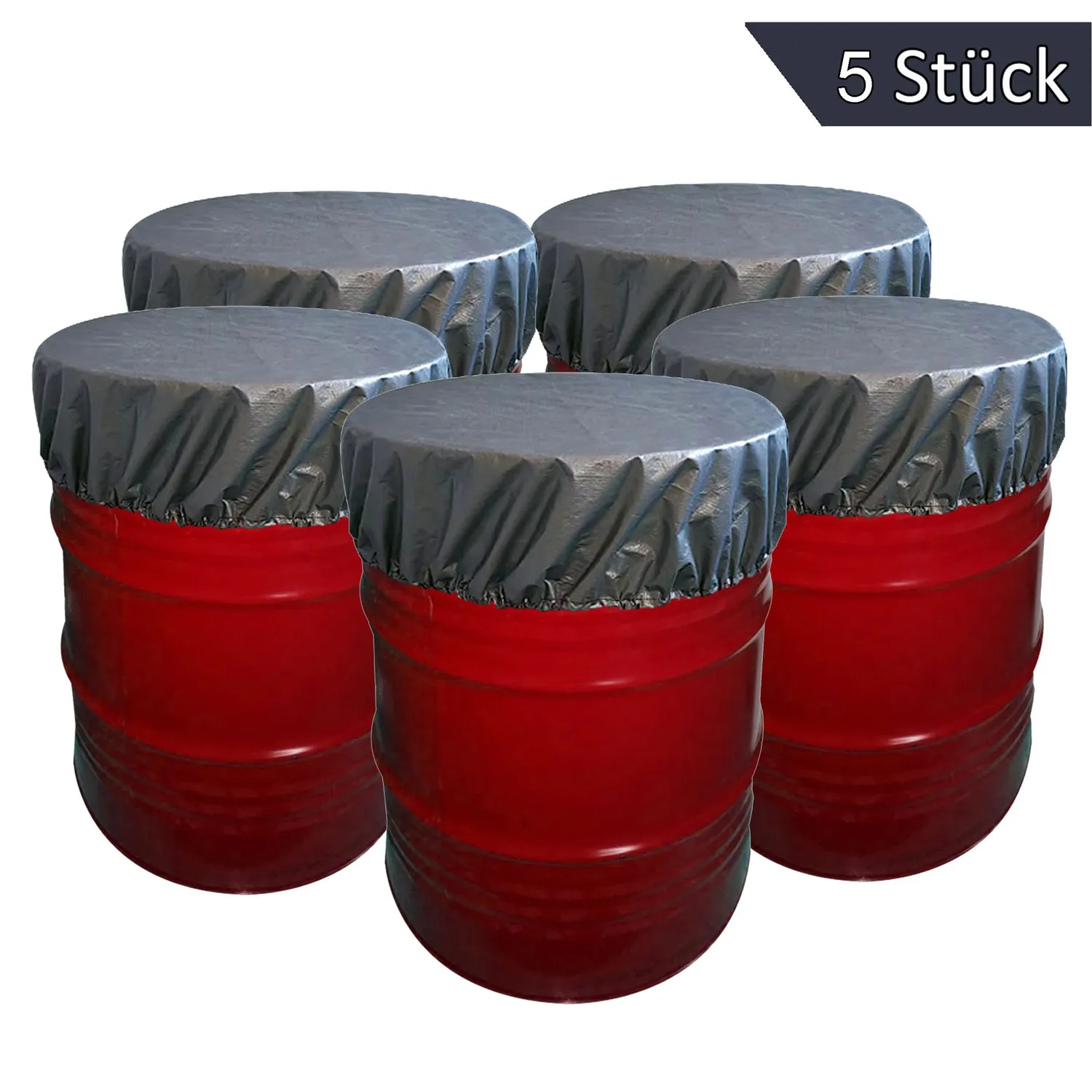 Quick Star copertura fusto 60cm grigia 5 pezzi impermeabile