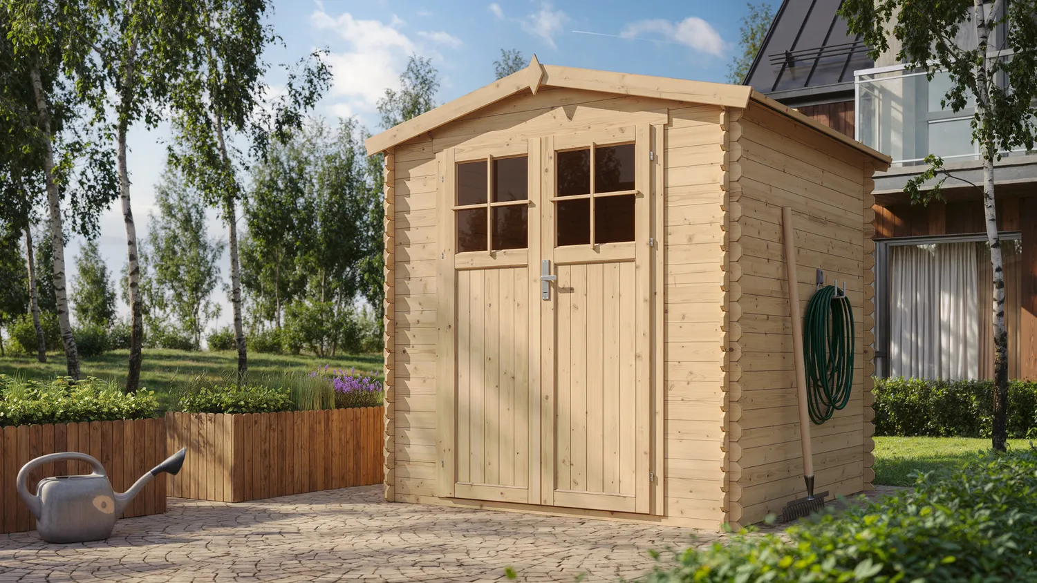 Timbela M343F Casetta Giardino Legno 200x200 con Finestre