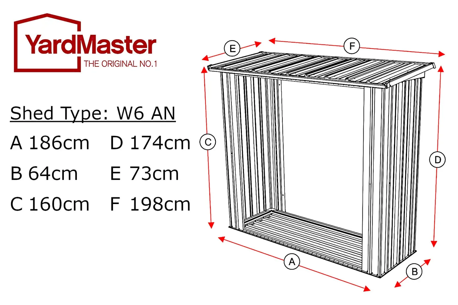 Yardmaster Castleton legnaia metallo grigio ventilata