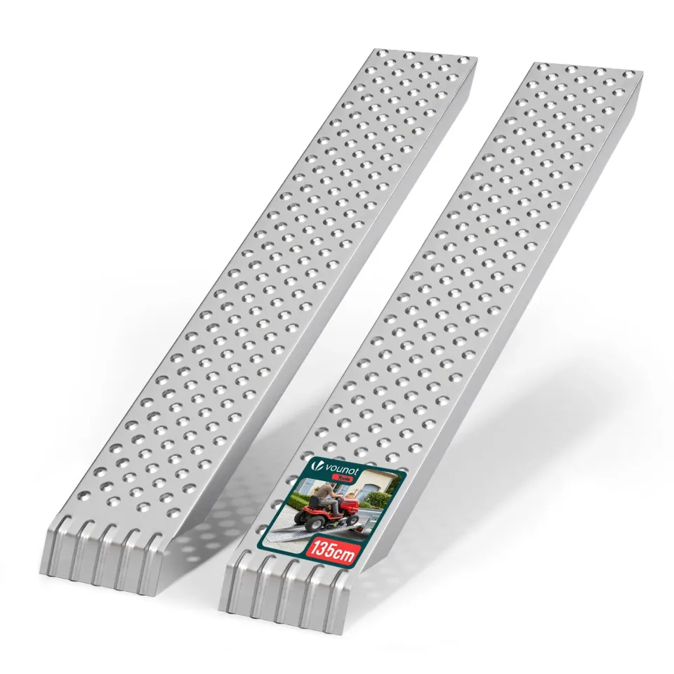 VOUNOT Rampe Carico Acciaio Zincato 135cm 400kg 2 Pezzi