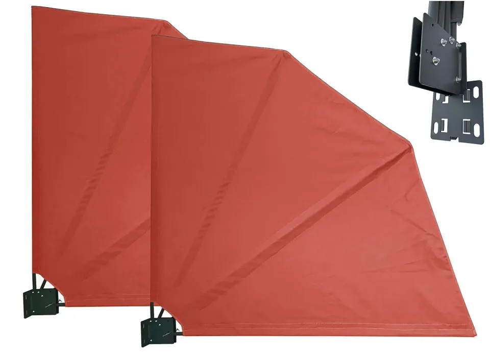 Quick Star paravento balcone 115x115 cm 2 pezzi arancione