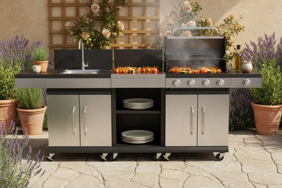 Giardini di Maggio Artemisia cucina da esterno gas 235 cm 4 fuochi