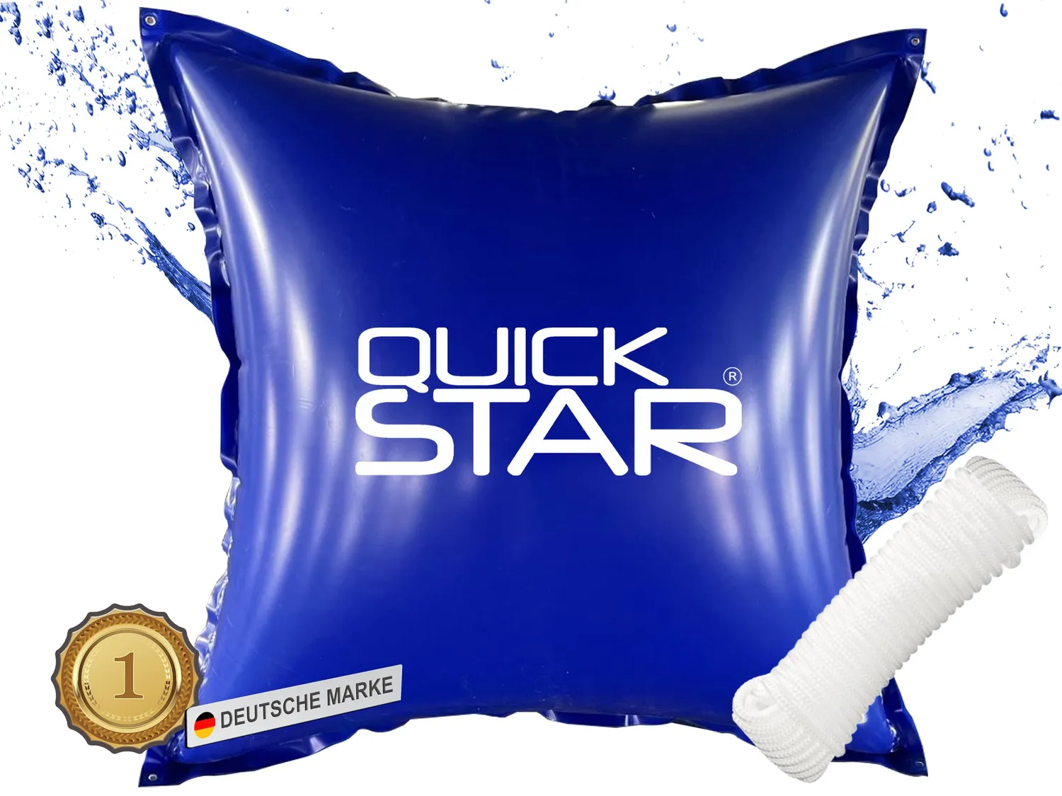 QUICK STAR Cuscino Piscina Invernale 120x120 cm Blu Gonfiabile