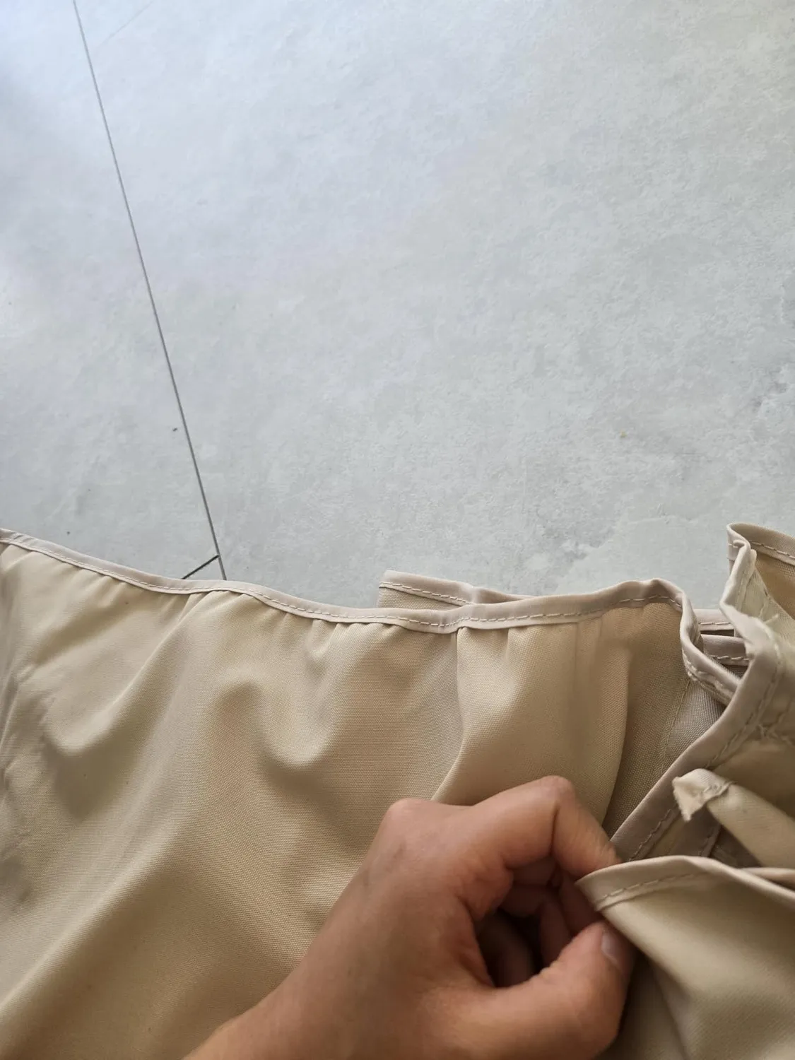 QUICK STAR Frangivista ventaglio 115x115 cm beige 2 scomparti
