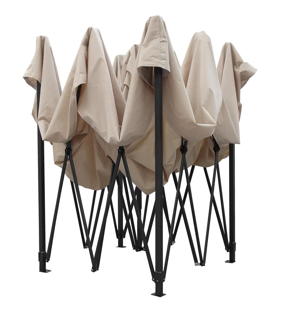 All Seasons Gazebos Robusto 3x3 m gazebo pieghevole beige impermeabile
