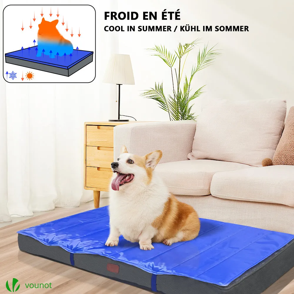 Vounot Materasso per Cani 115x81 cm con Tappetino Gel