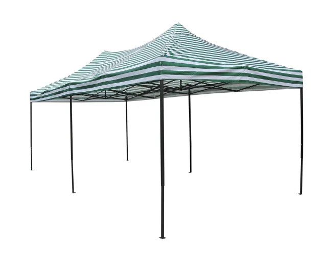 All Seasons Gazebos Robusto 3x6 m gazebo pieghevole strisce verdi imperm.