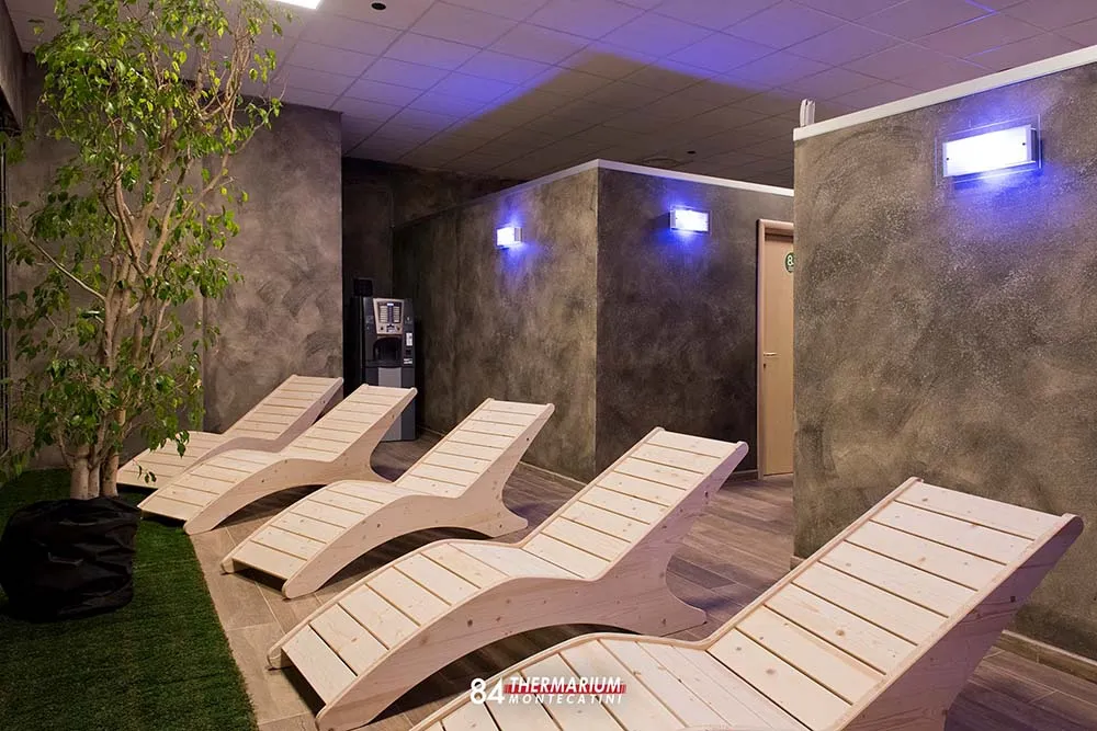 La Pratolina Casetta Cubo chaise longue abete wellness