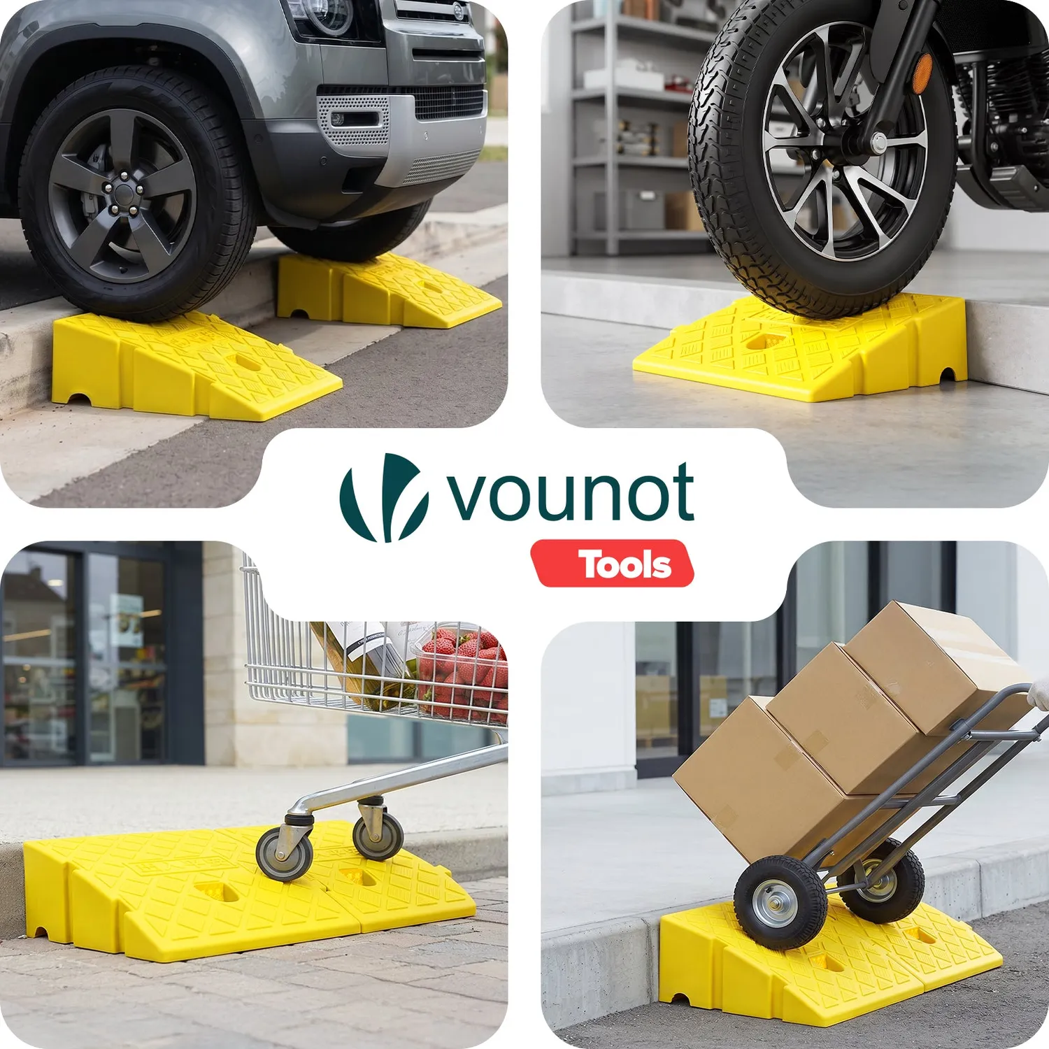 VOUNOT Rampa Marciapiede PP Gialla 25x27x11 2pz