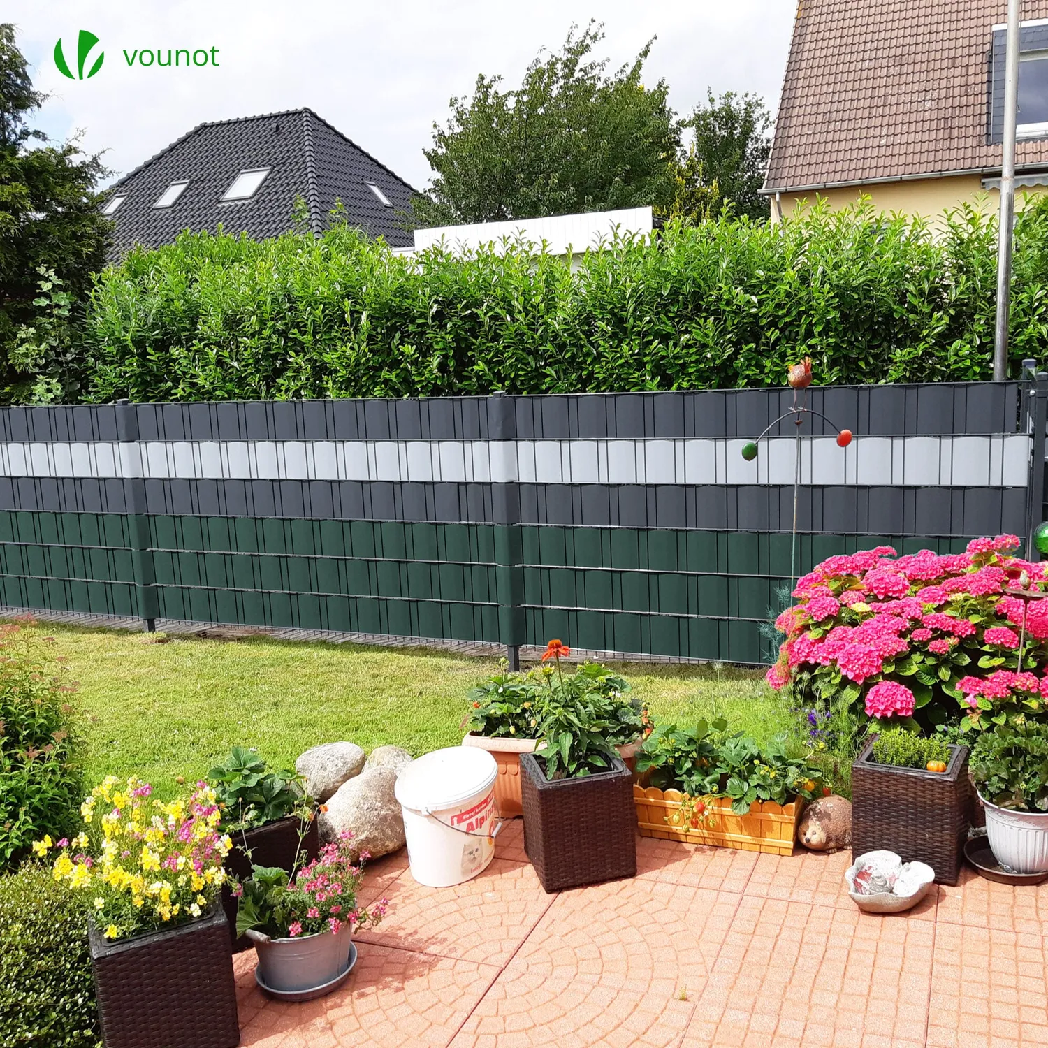 Vounot Frangivista Strisce PVC 19cmx140m Verde 450g