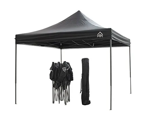 All Seasons Gazebos Robusto 3x3 m gazebo pieghevole nero impermeabile
