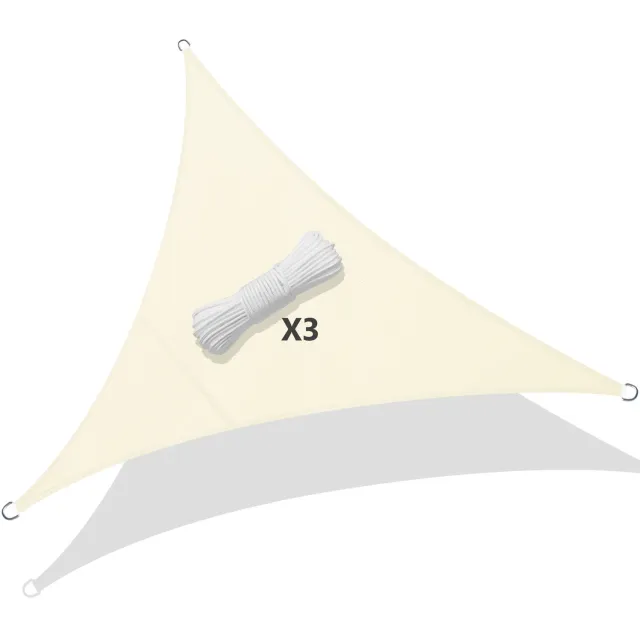 VOUNOT Vela Ombreggiante Triangolare 5x5x5m Beige IDRO