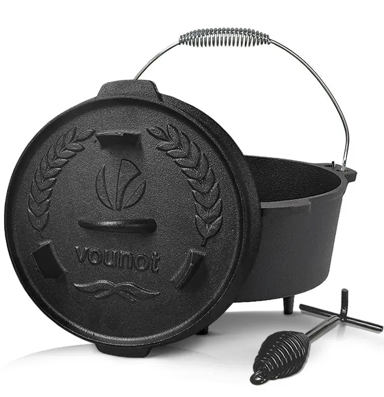 VOUNOT Cocotte Ghisa Dutch Oven 9 L Fuoco e Forno