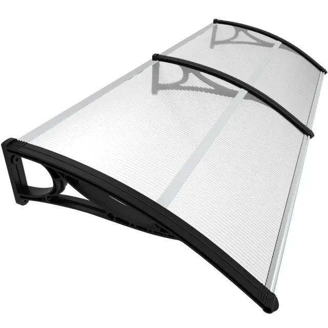 VOUNOT pensilina 200x80 cm policarbonato trasparente nera