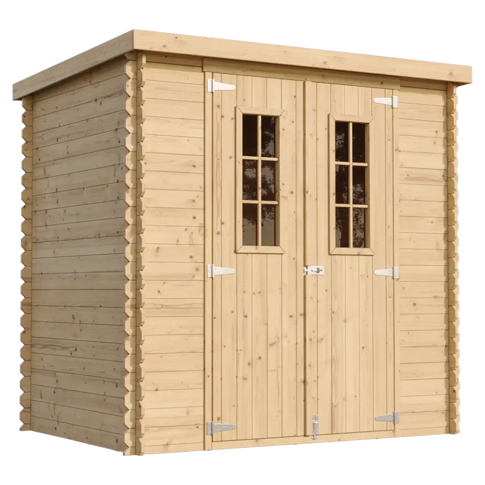 Timbela M311C casetta legno 200x130 cm 2 m² porte doppie