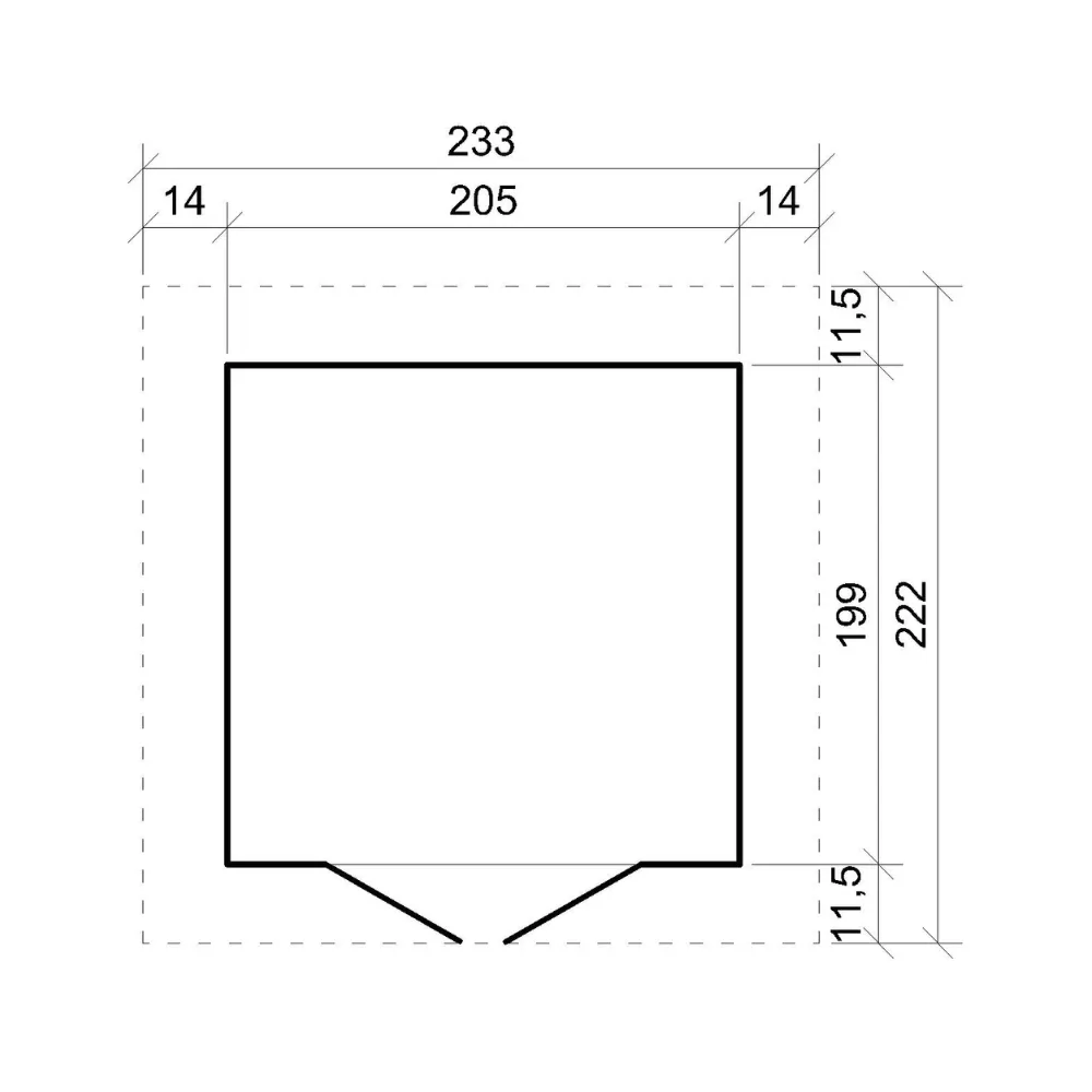 Timbela M351 casetta pannelli legno 205x199 cm 4 m²