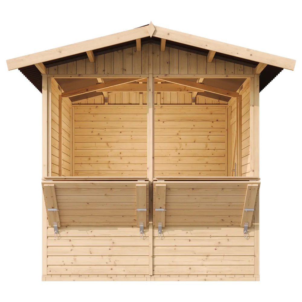 Timbela M149 chiosco in legno 4 m2 due sportelli mercato