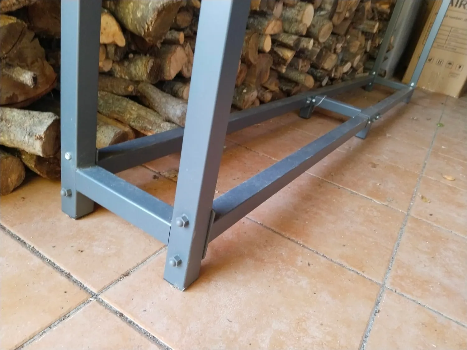 QUICK STAR 200x25x115 cm scaffale legna metallo con telo