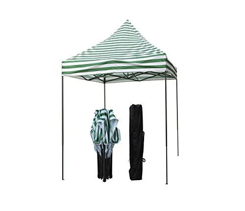 All Seasons Gazebos Robusto 2x2 m gazebo pieghevole strisce verdi impermeabile