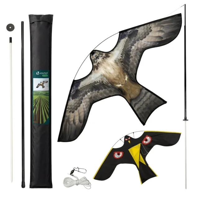 VOUNOT E e G aquilone spaventapasseri falco 2 pezzi con palo