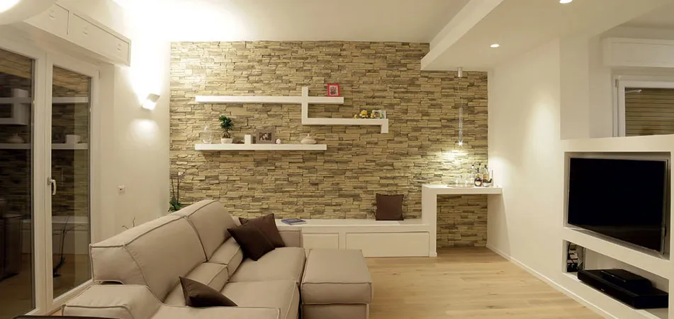 Progetto Esterno Sakar pavimento in pietra beige resistente