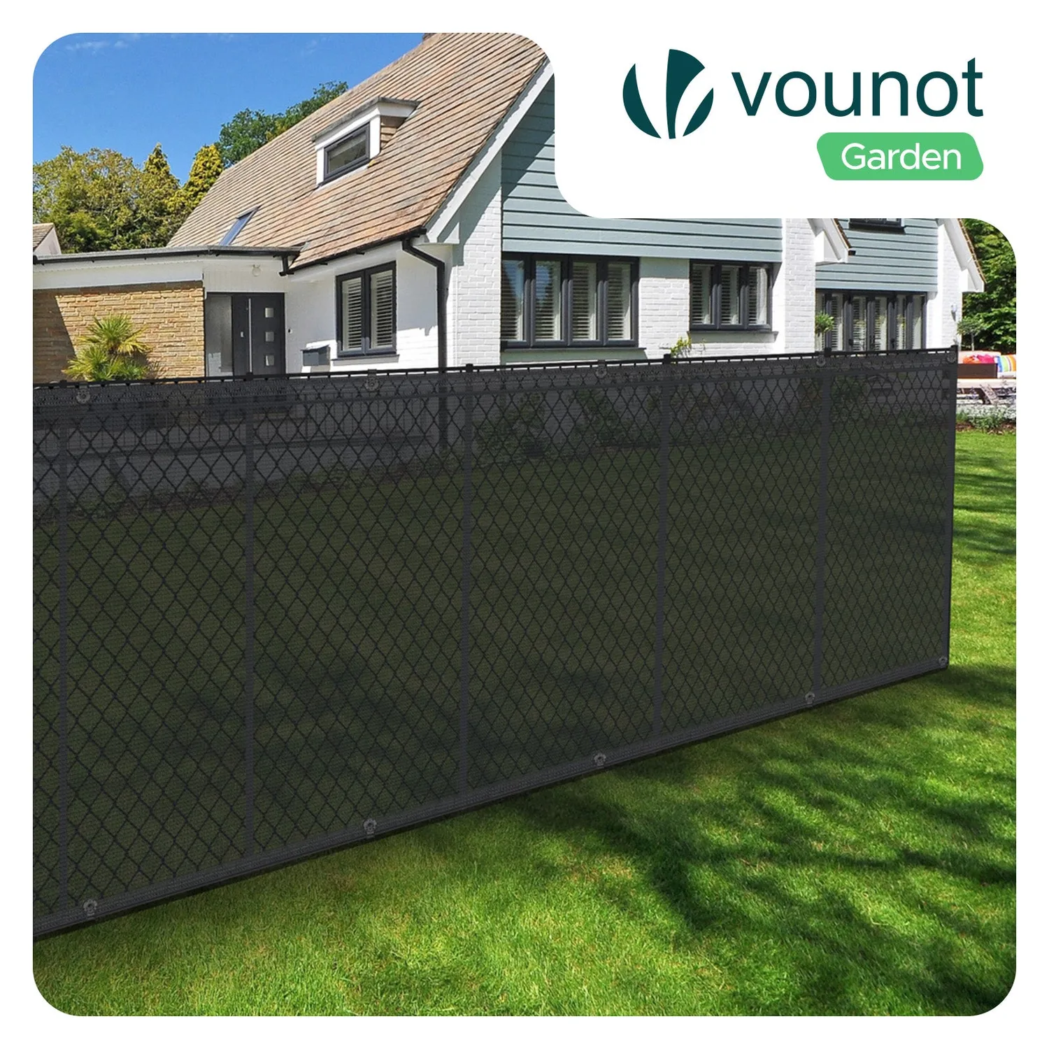 VOUNOT telo frangivista HDPE 1x10 m antracite 90 g