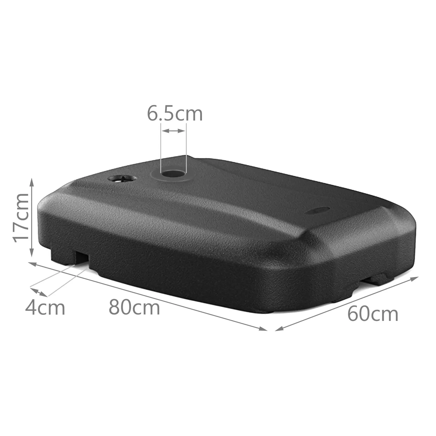 VOUNOT Base Zavorra Parasole 60L Piastra Nera con Ruote