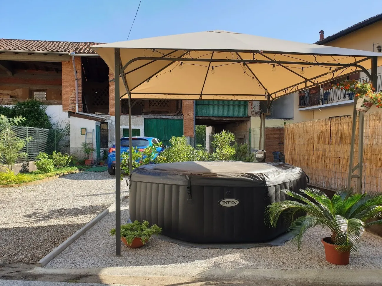 QUICK STAR tetto gazebo 3x3 m 297x297 cm beige ventilato