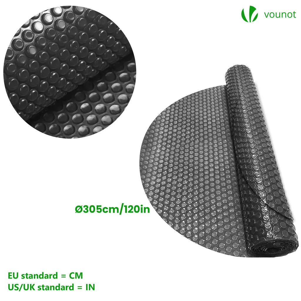 VOUNOT telo termico piscina a bolle 120 micron Ø305 cm nero