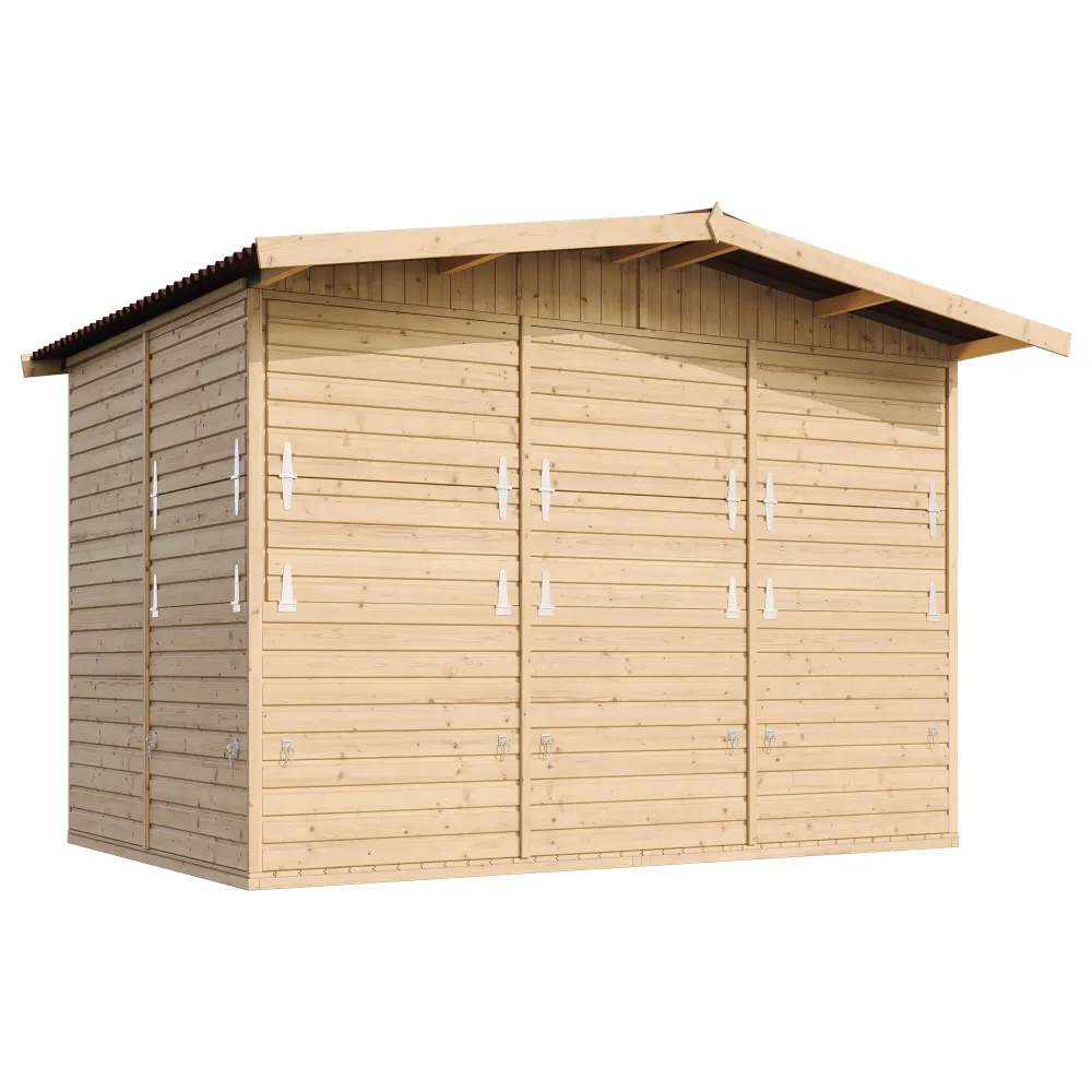 Timbela M150B stand vendita legno 303x199 6 mq 5 finestre