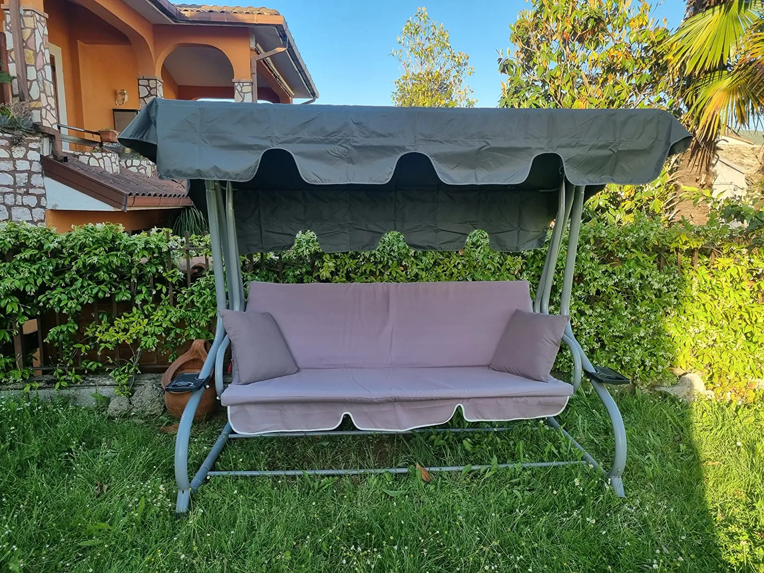 QUICK STAR telo dondolo 3 posti 200x145 cm beige UV50
