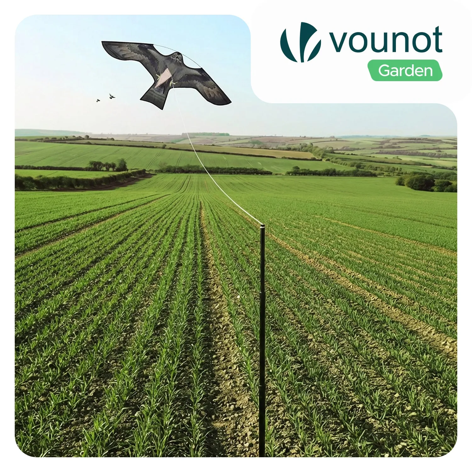 VOUNOT Falco aquilone spaventapasseri con palo 140x70 cm