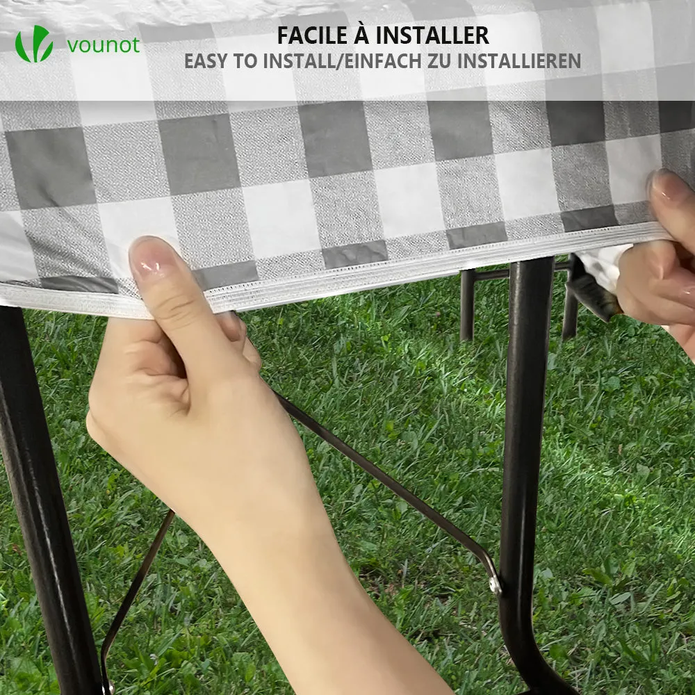 VOUNOT Tovaglie Tavolo e Panche PVC Ceramica 3 pezzi
