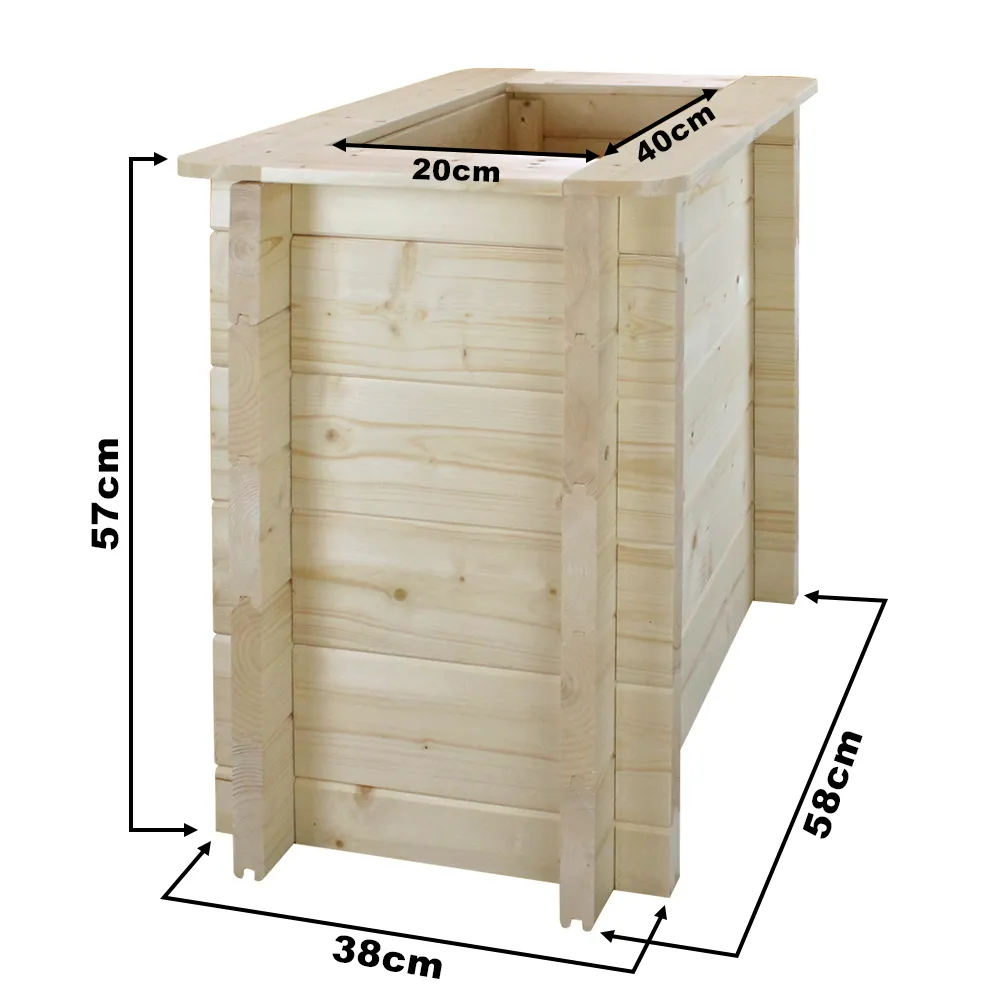 Timbela M611 fioriera legno 38x58x57 cm 28 mm
