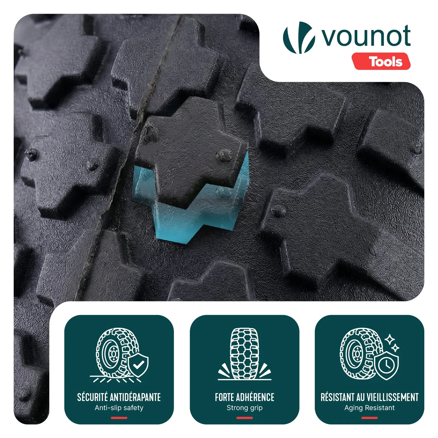 VOUNOT Ruote Pneumatiche 4.80/4.00-8 Rosse 4Pz