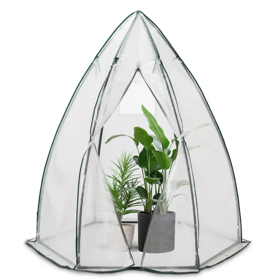 VOUNOT serra da giardino cupola 160x160x180cm bianca