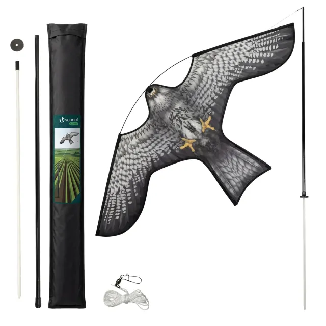 VOUNOT Falco C Aquilone Spaventapasseri con Palo 140x70cm
