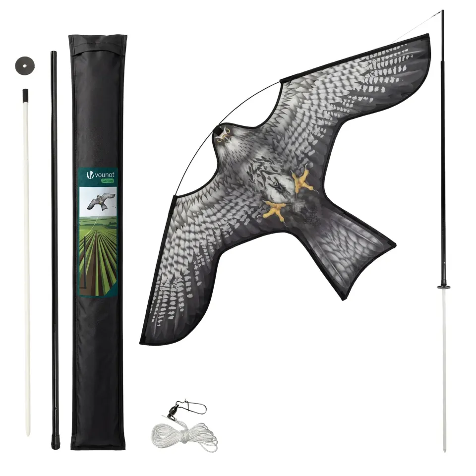 VOUNOT Falco C Aquilone Spaventapasseri con Palo 140x70cm
