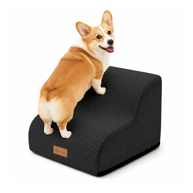 VOUNOT Scaletta Cane Gatto Mousse 40x40x30cm Nera
