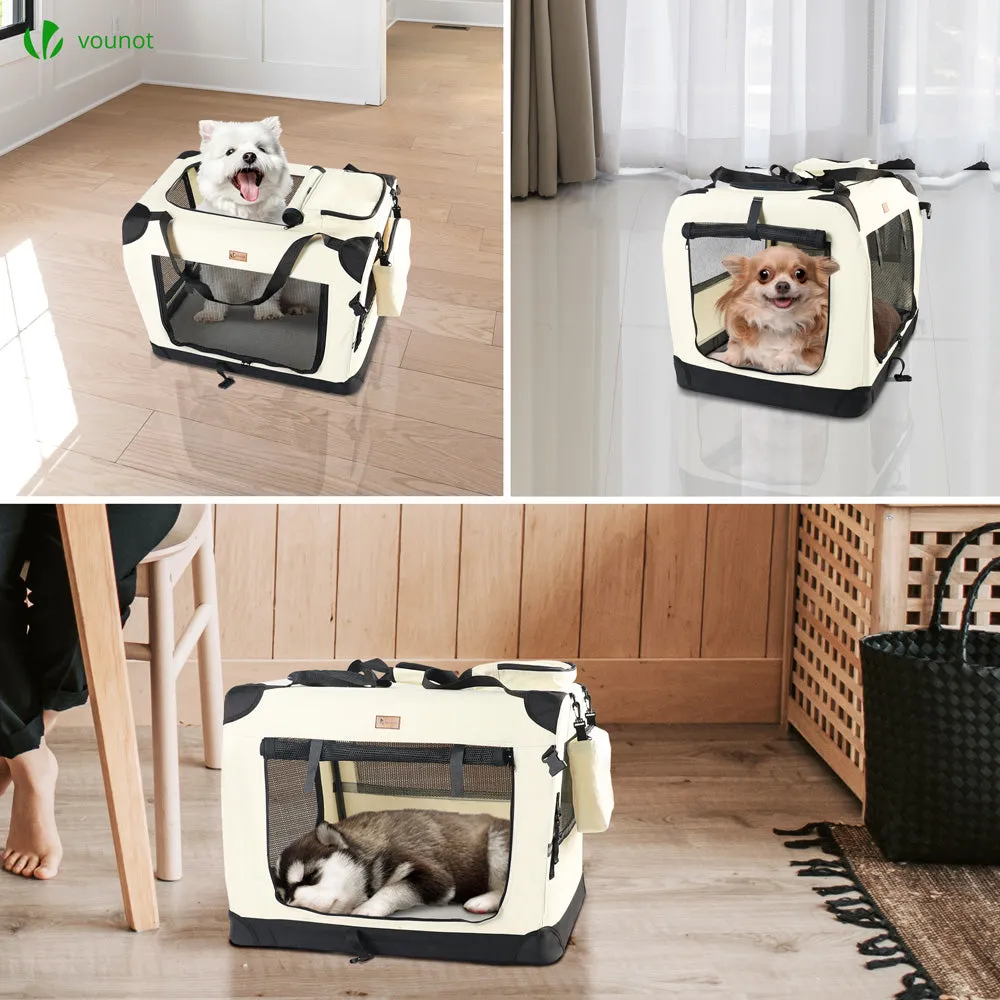 VOUNOT Borsa Trasporto Cane 50x35x36 Beige