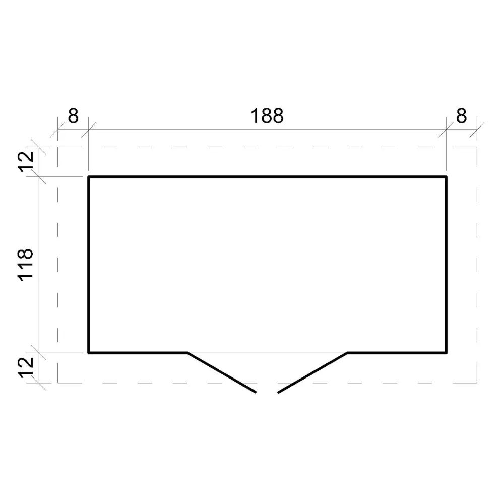 Timbela M311F1 casetta legno da giardino 200x130 cm doppia