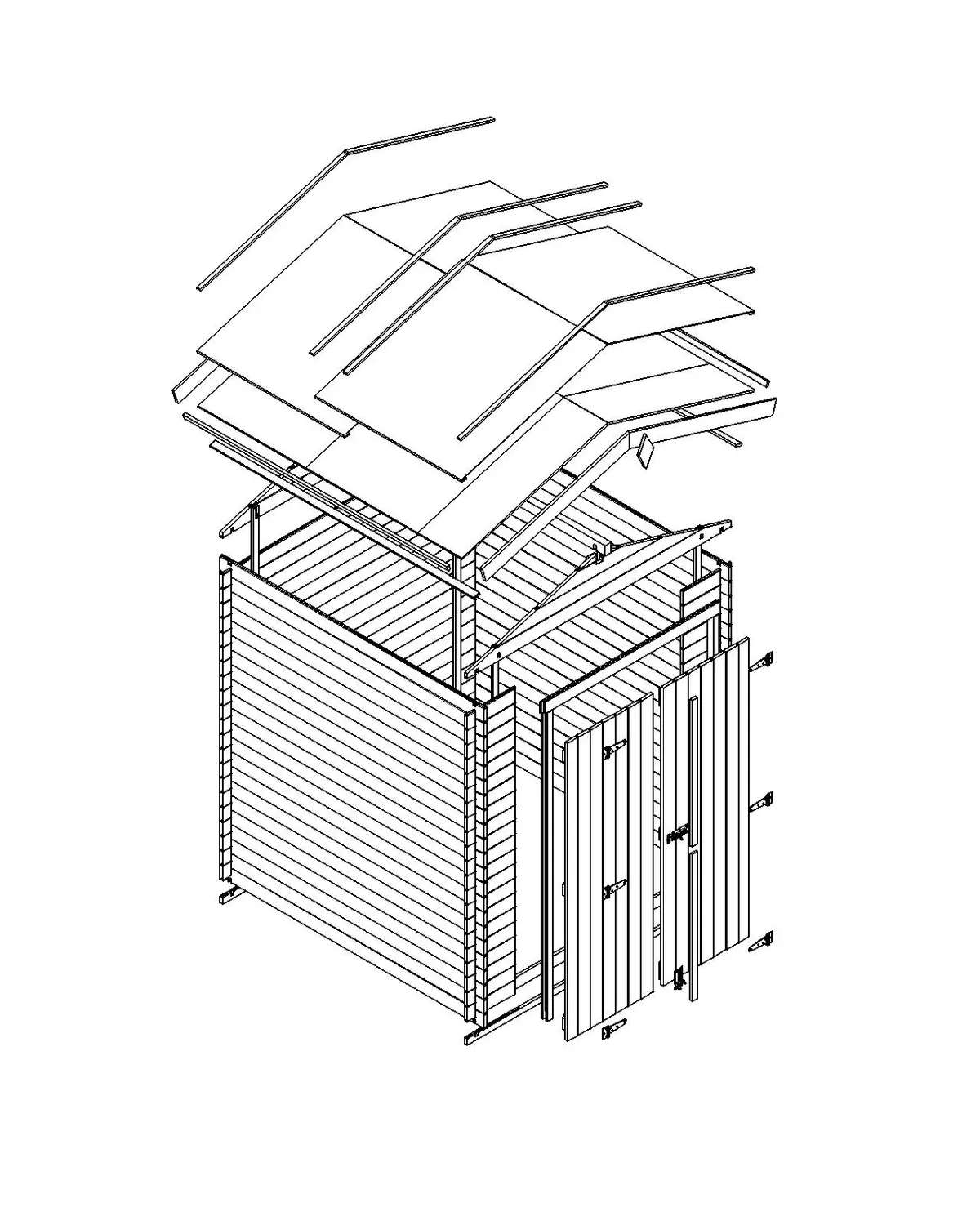 Timbela M320C1 casetta legno 180x180 cm 2,82 mq pavimento