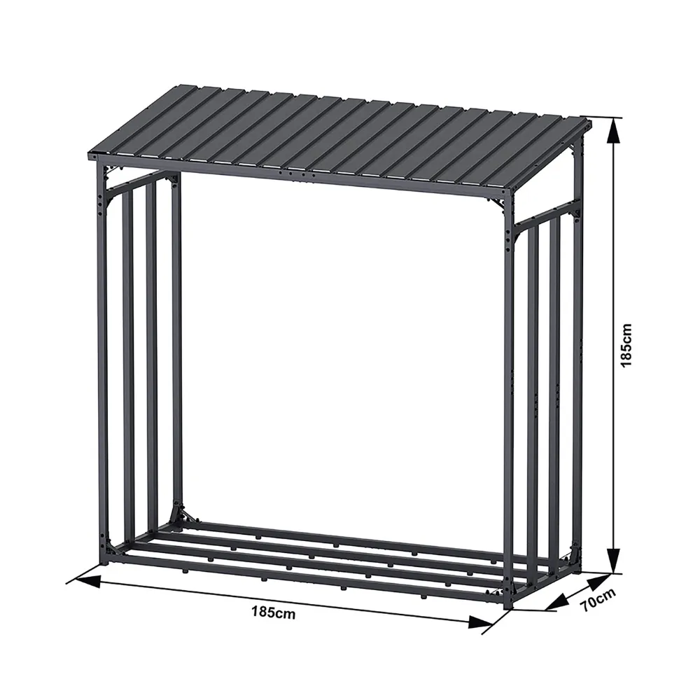 Timbela M803-1K legnaia in metallo 2,3 m³ antracite