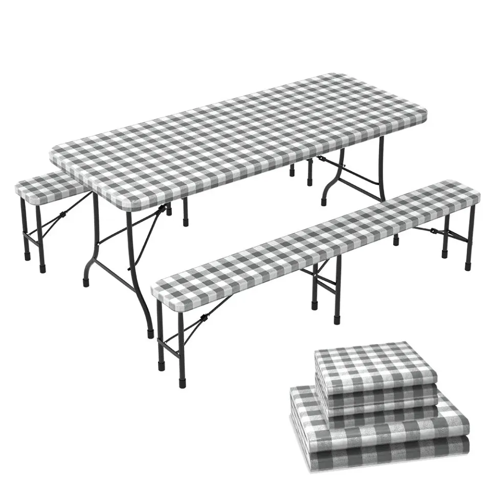 VOUNOT Tovaglie Tavolo e Panche PVC Ceramica 3 pezzi
