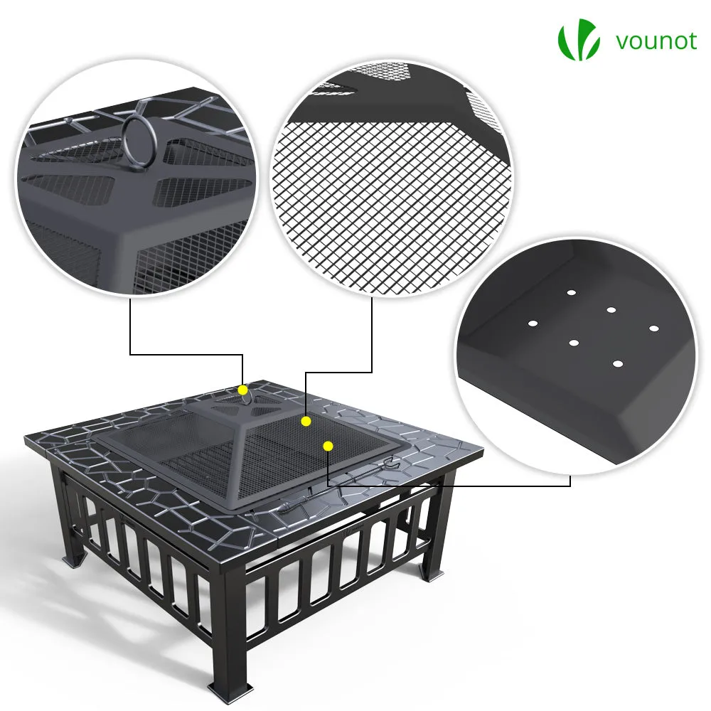 VOUNOT braciere esterno 3 in 1 metallo 81 cm