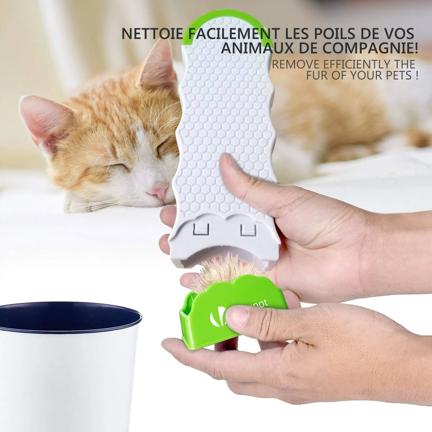 VOUNOT Spazzola Togli Peli Animali Autopulente 3pz